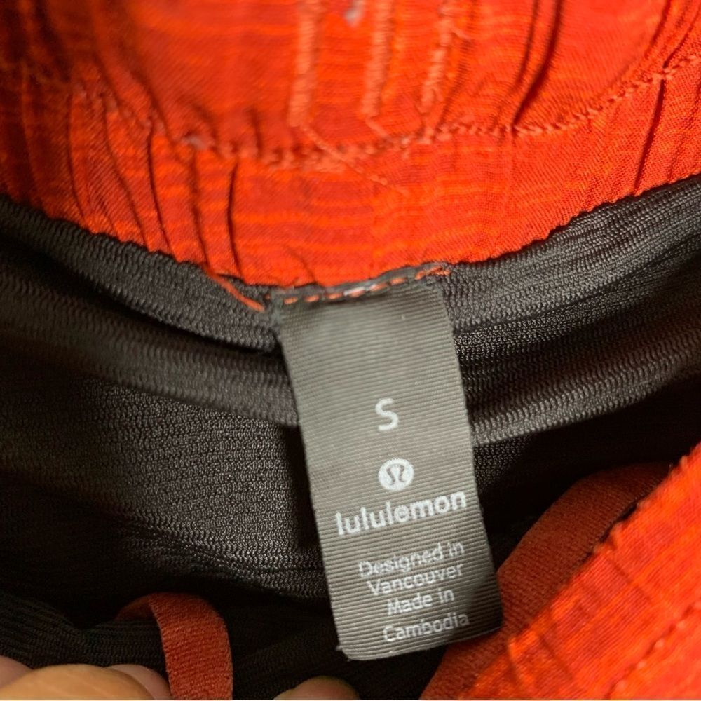 Lululemon pace breaker mens shorts Heather Allover Solar Orange Magma red - Picture 7 of 10